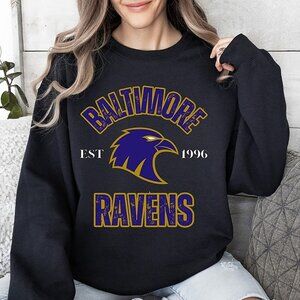 Baltimore Ravens Football Sweatshirt NFL Crewneck Fan Gift Retro Grap 79
